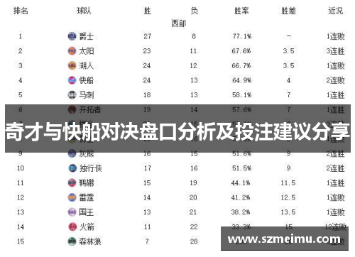 奇才与快船对决盘口分析及投注建议分享